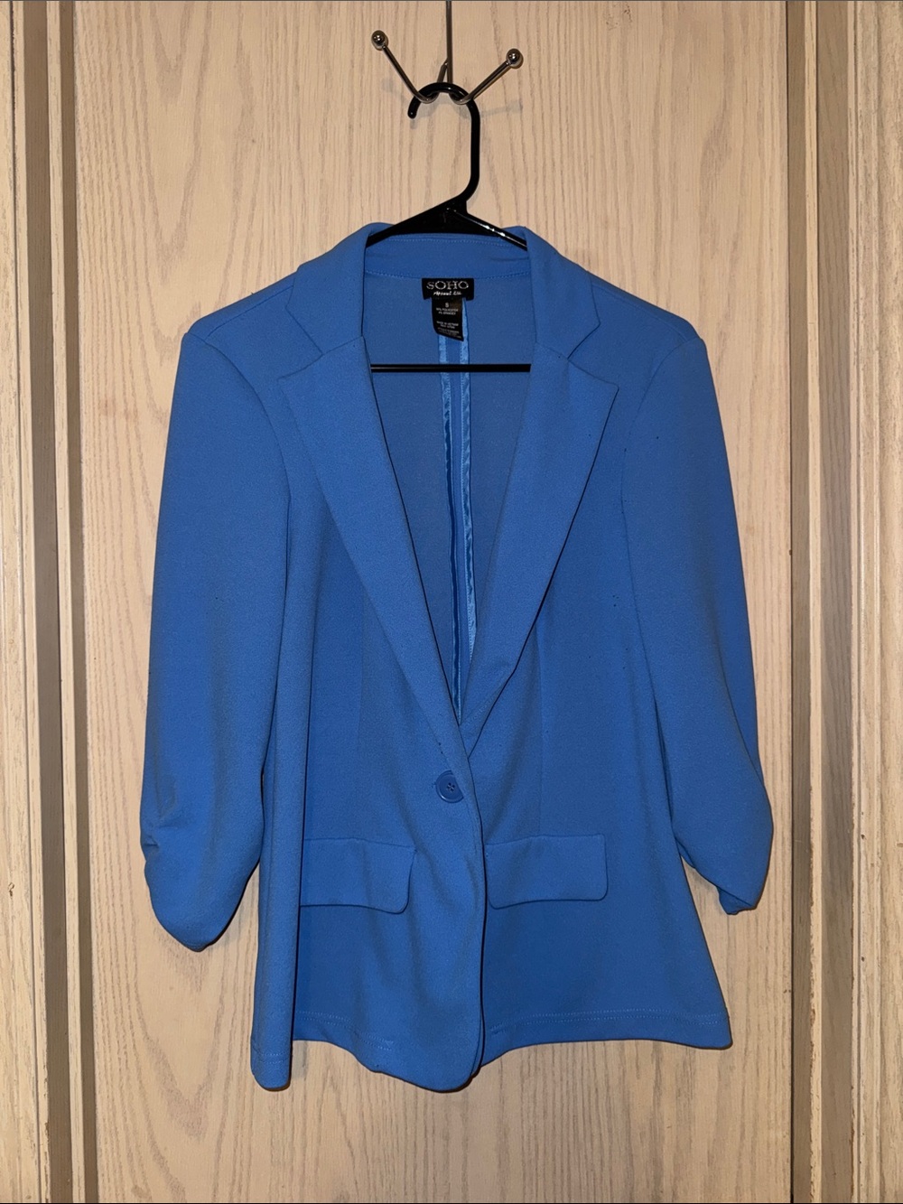 Soho Bright Blue Single-Button Women's Blazer
